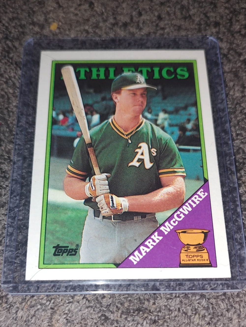 Topps Mark McGwire Oakland Athletics Card - Green, Purple, White